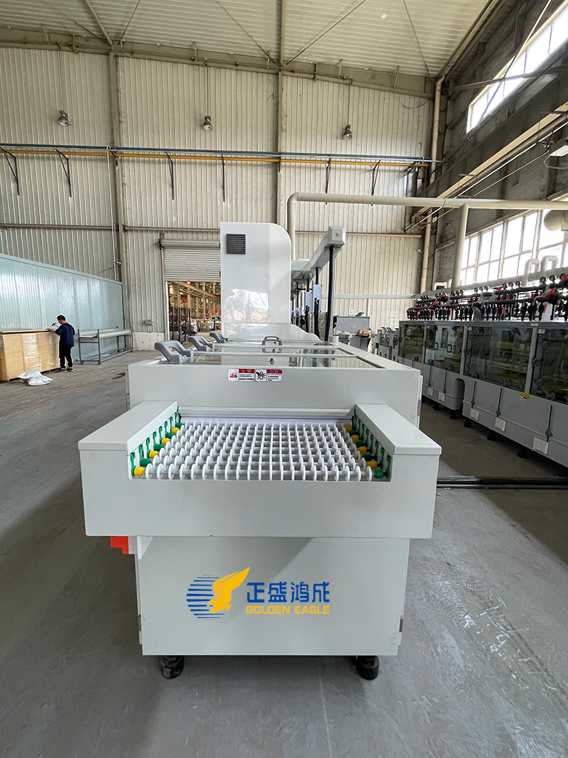 Photoresist stripping line for dry film liquid solder mask