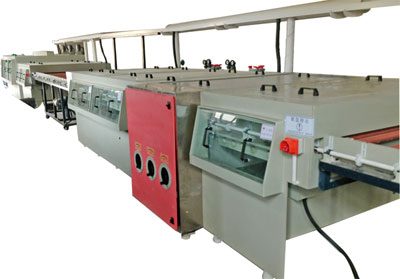 conveyor etching line in a production facility