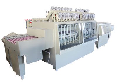 etching machine rinse and dry section